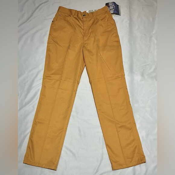 VTG PS Gitano Jeans Womens 14 Mustard Yellow NWT Regular Demin Pleated - Picture 1 of 13